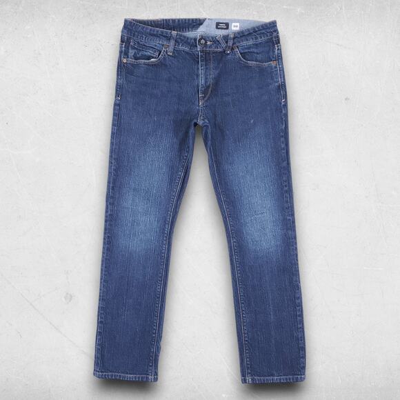Volcom Vorta Jeans Men 32 Blue Slim Straight Streetwear Casual Skateboarding - Picture 1 of 9